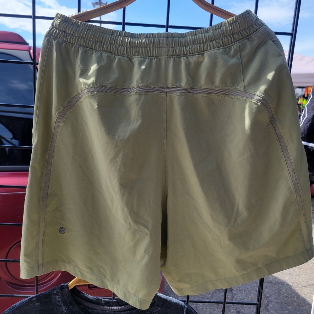 Lululemon Men's Olive Yellow Shorts Medium